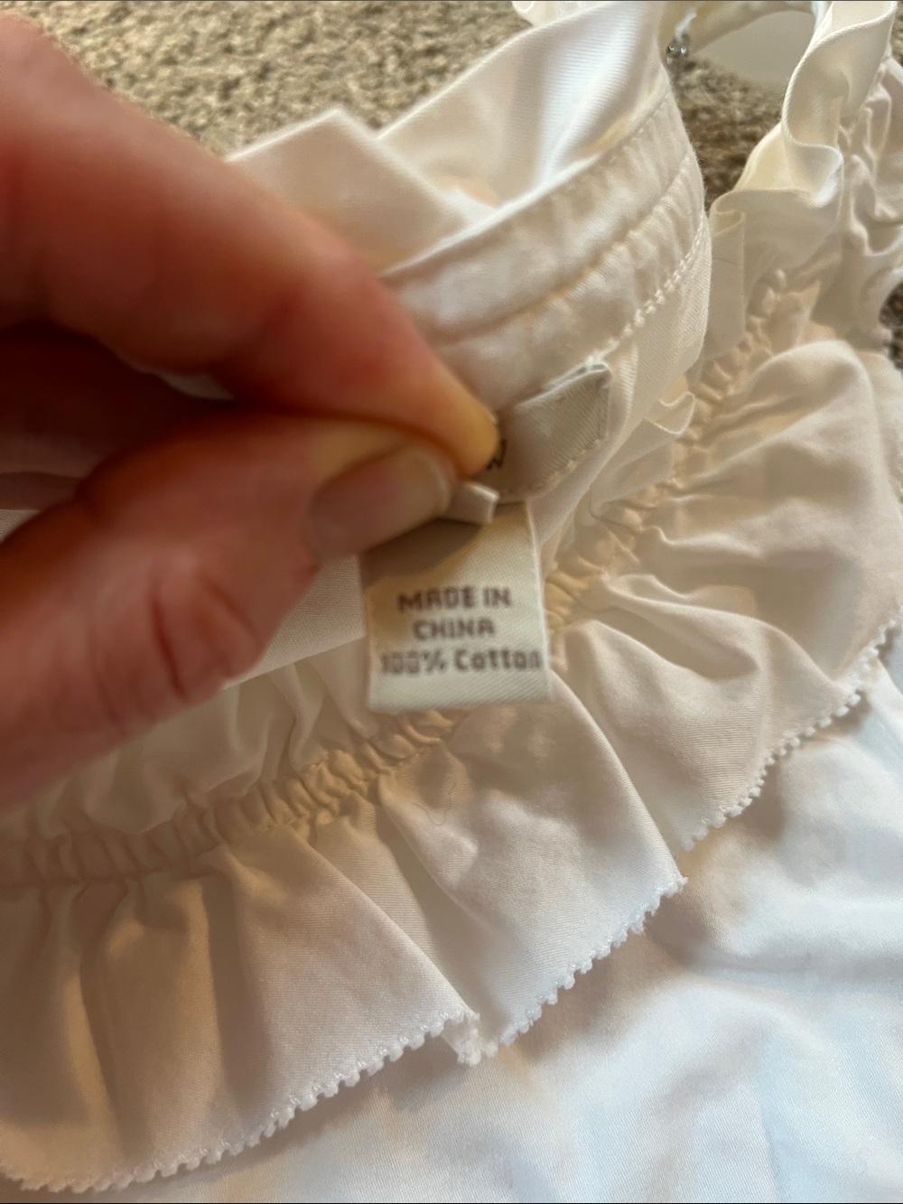 J.Crew Adorable Ruffled Collar 💯% Unlined Cotton White Tank sz6 - Picture 4 of 12